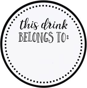 img 4 attached to 🍾 Juvale Drink Markers - 500-Pack Drink Stickers, Personalized Drink Labels, Ideal for Drink Party, Wedding, Bridal Shower, Birthday Party Supplies, Cup Marker Sticker Roll, 2 inches Diameter