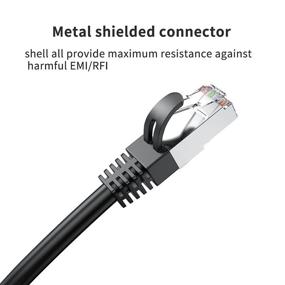 img 2 attached to 🔌 High-Performance Shielded Ethernet Angled Cat6 Computer Cable by JUXINICE