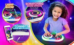 img 3 attached to 🎧 eKids Trolls World Tour DJ Trollex Party Mixer Turntable Toy: Fun-packed Entertainment for Kids with Microphone, Sound Effects, Record & LED Light Show