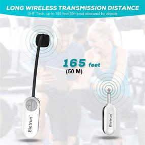 img 3 attached to 🎤 Bietrun UHF Wireless Microphone Headset – 165ft Range, 1/4'' & 1/8'' Plug, 2-in-1 Headset and Handheld Mic for iPhone, Android, Laptop, Desktop, Camera, PA Speaker, Amplifier