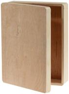 📦 darice 9157-69 незаконченная деревянная коробка: натуральная, 3,4 x 9,2 x 12 дюймов - идеально подходит для рукоделия и декора дома. логотип