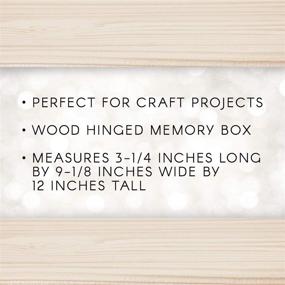 img 2 attached to 📦 Darice 9157-69 Незаконченная деревянная коробка: натуральная, 3,4 x 9,2 x 12 дюймов - Идеально подходит для рукоделия и декора дома.