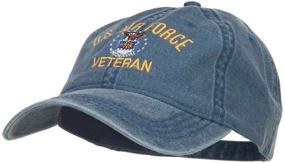 img 3 attached to e4Hats.com Washed Cap: Premium Embroidered US Air Force Veteran Military Hat