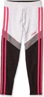 adidas девочки melange tight heather детская одежда логотип