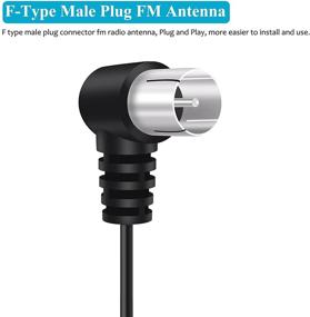 img 3 attached to 📻 75 Ohm FM Antenna for Stereo Receiver | Indoor FM Radio Antenna with F Type Male Plug Connector | Adapter Coaxial Cable FM Antenna for AV Home Theater Amplifier