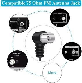 img 2 attached to 📻 75 Ohm FM Antenna for Stereo Receiver | Indoor FM Radio Antenna with F Type Male Plug Connector | Adapter Coaxial Cable FM Antenna for AV Home Theater Amplifier