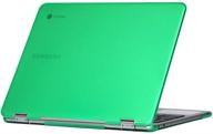 💚 mcover hard shell case for late-2018 12.2" samsung chromebook plus v2 xe520qab series (excluding older xe513c24 / xe510c24 / xe525qbb / xe521qab etc models) laptop - green logo