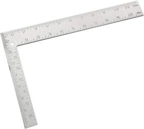 img 3 attached to 📐 uxcell L Square 200x300mm/8x12inch Steel Metric Inch Double Scale 90 Degree Angle Ruler for Woodworking Engineers