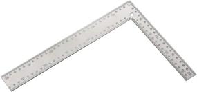 img 4 attached to 📐 uxcell L Square 200x300mm/8x12inch Steel Metric Inch Double Scale 90 Degree Angle Ruler for Woodworking Engineers