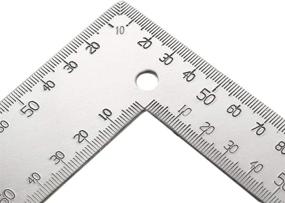 img 1 attached to 📐 uxcell L Square 200x300mm/8x12inch Steel Metric Inch Double Scale 90 Degree Angle Ruler for Woodworking Engineers