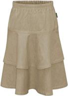 baby'o girl's kids lightweight 2 layered denim jeans knee length skirt: trendy and comfortable for ages 4-18 logo