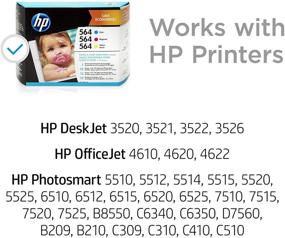 img 3 attached to 🖨️ HP 564 Ink Cartridges with Assorted Photo Paper - Cyan, Magenta, Yellow for HP DeskJet & OfficeJet Printers