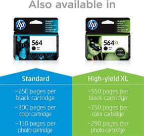 img 1 attached to 🖨️ HP 564 Ink Cartridges with Assorted Photo Paper - Cyan, Magenta, Yellow for HP DeskJet & OfficeJet Printers