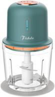 🔌 compact electric cordless food chopper - portable 2.5 cup food processor with bpa free glass bowl - 2-speed for efficiently chopping meat, onion, garlic and preparing baby food - blue logo