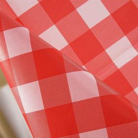 img 2 attached to ARTTHOME - 6 Packs of Premium Disposable Plastic Tablecloths for Rectangle Tables - Red and White Checkered Tablecloth for Birthday, Picnic, and Parties - Easy to Clean 54x108 Table Cover