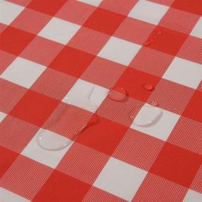 img 3 attached to ARTTHOME - 6 Packs of Premium Disposable Plastic Tablecloths for Rectangle Tables - Red and White Checkered Tablecloth for Birthday, Picnic, and Parties - Easy to Clean 54x108 Table Cover