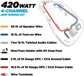 img 3 attached to 🔊 Enhance Your Car Audio Experience with Scosche Install Centric ICAK104: True 10 Gauge 4-Channel 420W Max Complete Car Amp Installation Wiring Kit