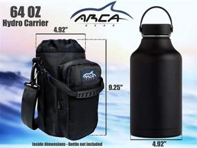 img 3 attached to 🎒 Arca Gear 64 oz Hydro Carrier - Ultimate Insulated Water Bottle Sling with Convenient Handle, Shoulder Strap, Wallet, and Two Pouches – The Perfect Flask Accessory for All Your Adventures