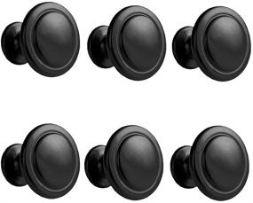 img 4 attached to 🔘 Kalolary 6 Pack Black Round Knob - Premium Single Hole Drawer Handles for Kitchen Cabinets