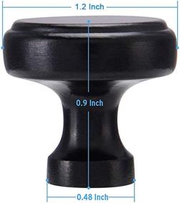 img 2 attached to 🔘 Kalolary 6 Pack Black Round Knob - Premium Single Hole Drawer Handles for Kitchen Cabinets