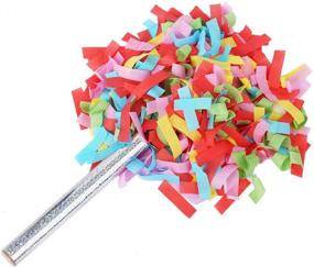 img 4 attached to 🎉 10-Pack Colorful Tissue Paper Confetti Flick Flutter Sticks - Ideal for Weddings, Celebrations, Anniversaries, Birthdays - 7.8 inches