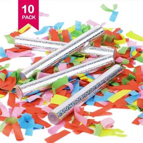 img 3 attached to 🎉 10-Pack Colorful Tissue Paper Confetti Flick Flutter Sticks - Ideal for Weddings, Celebrations, Anniversaries, Birthdays - 7.8 inches
