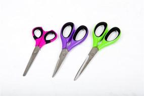 img 3 attached to QuickSlice 3-Pack: Pro Iron Easy Grip Stainless Scissors for Effortless Cutting