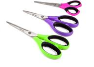 quickslice 3-pack: pro iron easy grip stainless scissors for effortless cutting logo