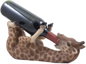 img 3 attached to 🦒 Изысканный держатель для винных бутылок с жирафом: улучшите свой интерьер скульптурами и фигурками африканского джунглевого сафари, винными стойками и подставками для вина с животными дикой природы.