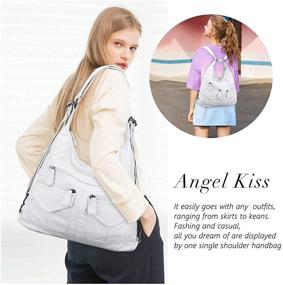 img 3 attached to 👜 Водонепроницаемая сумка на плечо Angel Kiss для женщин: Сумки, кошельки и мешок-хобо