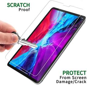 img 1 attached to Premium [2 Pack] Tempered Glass Screen Protector for iPad Pro 12.9 Inch 2021 (5th Gen) - Face ID & Apple Pencil Compatible