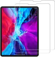 premium [2 pack] tempered glass screen protector for ipad pro 12.9 inch 2021 (5th gen) - face id & apple pencil compatible logo