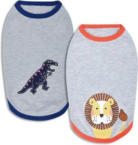 img 3 attached to Blueberry Pet - 7 Pattern Pack of 2 Soft & Comfy Dog Shirts + 2 Pattern Pack of 1 Zebra Shirt