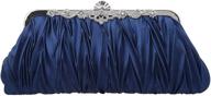 👛 fawziya satin pleated clutch purses: elegant evening bag for weddings & parties logo
