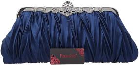 img 3 attached to 👛 Fawziya Satin Pleated Clutch Purses: Elegant Evening Bag for Weddings & Parties