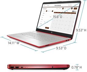 img 1 attached to 💻 2021 HP 15.6" HD LED Laptop – Intel Pentium Gold 6405U Processor, 4GB RAM, 500GB HDD, Webcam, Bluetooth, HDMI, WiFi 5, Windows 10, Red (Includes IFT Accessories)