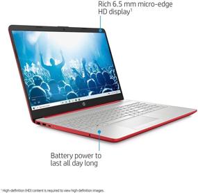 img 3 attached to 💻 2021 HP 15.6" HD LED Laptop – Intel Pentium Gold 6405U Processor, 4GB RAM, 500GB HDD, Webcam, Bluetooth, HDMI, WiFi 5, Windows 10, Red (Includes IFT Accessories)