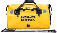 🎒 borleni waterproof motorcycle dry bag – 40l motorcycle luggage duffel bag for skiing, travel, hiking, camping, boating, riding, fishing (yellow) логотип