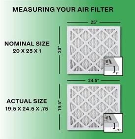 img 3 attached to 🔍 Filterbuy Pleated HVAC AC Furnace Filters, 20x25x1 MERV 13 (2-Pack, Platinum)