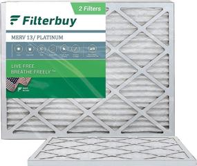 img 4 attached to 🔍 Filterbuy Pleated HVAC AC Furnace Filters, 20x25x1 MERV 13 (2-Pack, Platinum)