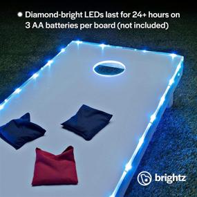 img 1 attached to Brightz TossBrightz: Enhance Your Corn Hole Game with LED Cornhole Lights, Blue - Perfect for Nighttime Fun - Neon Glow in the Dark - 2-Pack LED Rope Light String Set