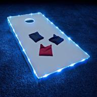 brightz tossbrightz: enhance your corn hole game with led cornhole lights, blue - perfect for nighttime fun - neon glow in the dark - 2-pack led rope light string set логотип