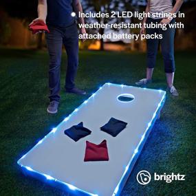 img 3 attached to Brightz TossBrightz: Enhance Your Corn Hole Game with LED Cornhole Lights, Blue - Perfect for Nighttime Fun - Neon Glow in the Dark - 2-Pack LED Rope Light String Set