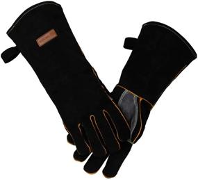 img 4 attached to 🔥 KIM YUAN Extreme Heat & Fire Resistant Gloves with Kevlar Stitching - Ultimate Protection for Fireplace, Stove, Oven, Grill, Welding, BBQ, Animal Handling - Up to 932 °F