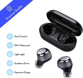 img 3 attached to 🎧 KNZ True Wireless Earbuds Bluetooth 5.0: IPX7 Waterproof, HD Sound, Magnetic Charging Case & More