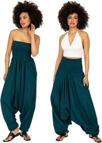 img 3 attached to Cotton Harem Pants Romper Jumpsuit Women's Clothing in Jumpsuits, Rompers & Overalls