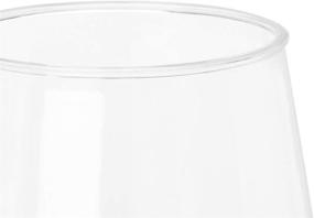 img 2 attached to Set of 32 Unbreakable Stemless Plastic Wine Champagne Glasses - Elegant, Durable, and Reusable Shatterproof Drinkware - Ideal for Home, Office, Bars, Wedding, Bridal Shower, Baby Shower - 12 oz Capacity - Indoor and Outdoor Use