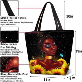 img 2 attached to Elegant African American Shoulder Business Shopping Satchels for Women: Handbags & Wallets Collection