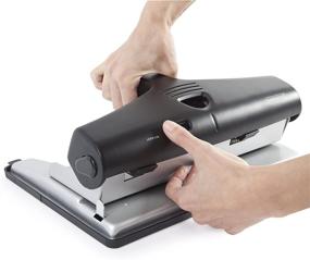 img 3 attached to Rapesco Adjustable Hole Punch: ALU 2,3 and 4 Hole Punch, 32 Sheet Capacity - Efficient Paper Punch for Versatile Document Organization