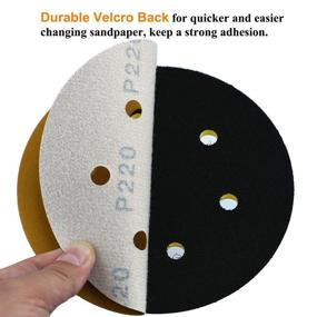 img 1 attached to 🔄 Versatile 6-Inch 6-Hole Hook and Loop Sanding Discs: 100-Pack with Assorted Grits (60-800) for Random Orbital Sander